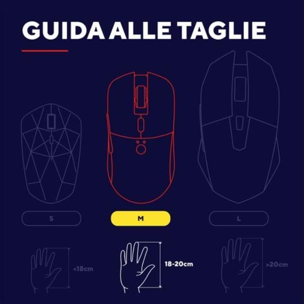 MOUSE ERGONOMICO VERTICALE CABLATO 1,7M RGB 12.800 DPI - 6 TASTI PROGRAMMABILI - TRUST GXT 145 REXXA - NERO [26024]