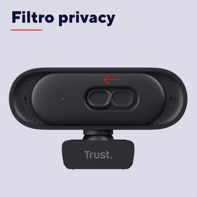 WEBCAM 2K QHD 2560X1440p - FILTRO PRIVACY - TRUST TOMAR - NERO [26141]