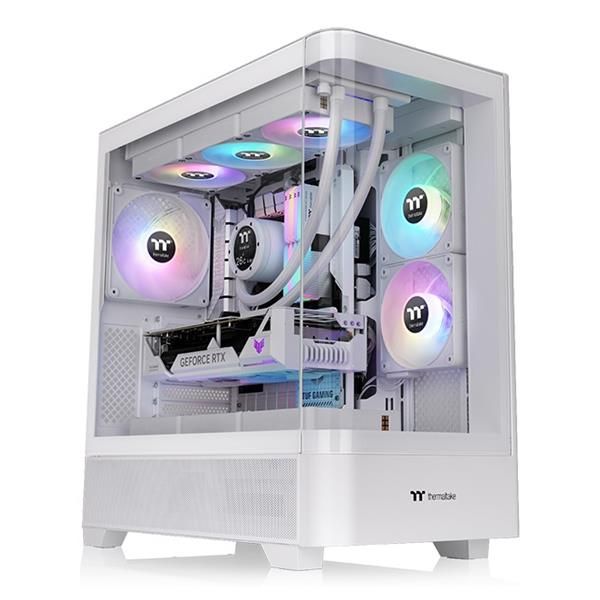 THERMALTAKE CASE M.TOWER VIEW 290 TG ARGB CURVED SNOW 3*120MM FAN WHITE [CA-11G-00M6WN-00]