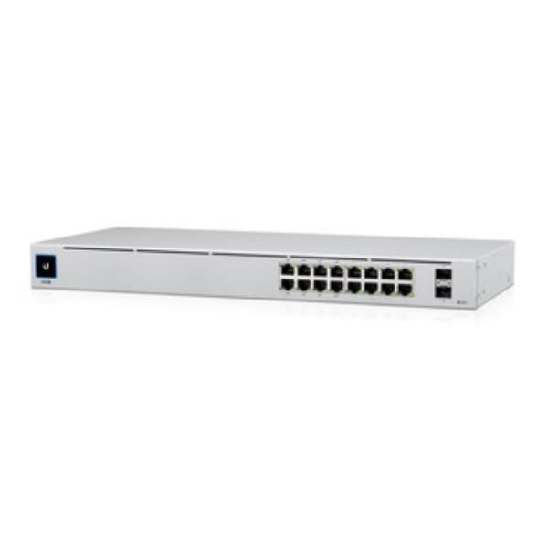 Ubiquiti - USW-16-POE-EU - UniFi 16 Port Layer 2 switch with 8x GbE PoE+, 8x GbE ports, 2x SFP ports, 42W total PoE availability [USW-16-POE-EU]