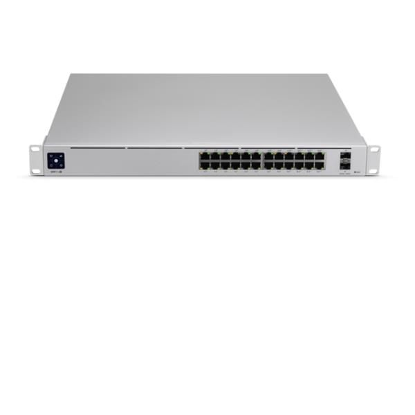 Ubiquiti - USW-Pro-24-POE-EU - UniFi 24 Port Layer 3 switch with 16x GbE PoE+ ports, x8 GbE PoE++ ports, 2x 10G SFP+ ports, 400W total PoE availability [USW-Pro-24-POE-EU]