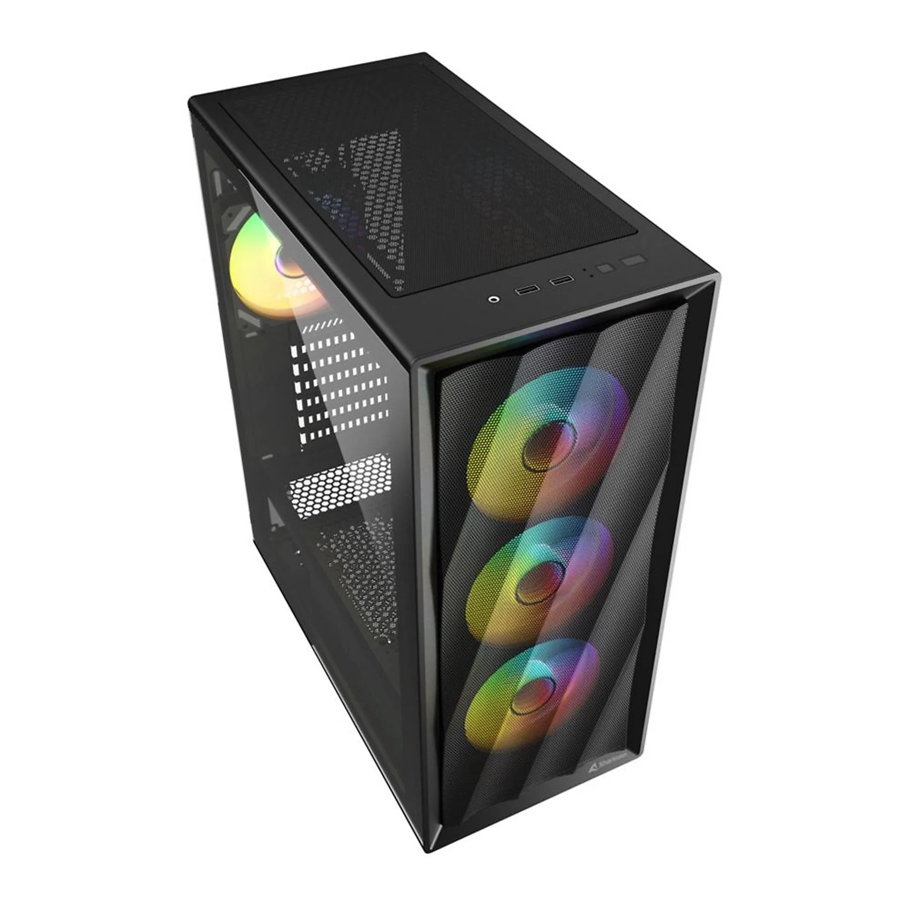 SHARKOON CASE 2X U3, VETRO TEMPERATO, 4X 120 ARGB FAN, ARGB CONTROLLER [VK4 ARGB BLACK]