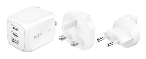 BOOSTCHARGE 70W 2C1A WALL CHARGER WITH PLUG [WCH018HQWH]