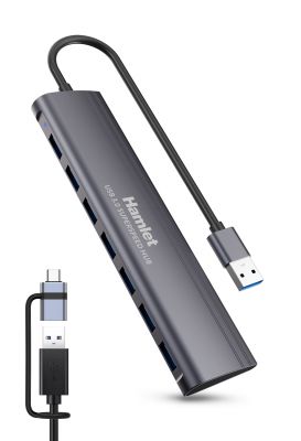 HUB USB 3.0 7 PORTE IN ALLUMINIO USB-A + USB-C [XHUB-07A3CX]