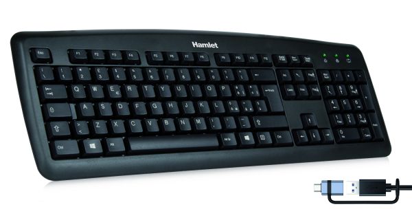 TASTIERA USB SOFT TOUCH USB-A + USB-C - ITA [XKKITA2-CX]