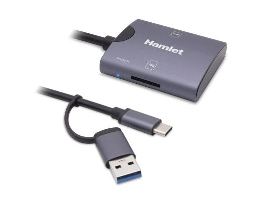 LETTORE MEMORY CARD SD, MICRO SD - USB-C + USB-A [XZR101-AC30]