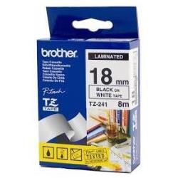BROTHER NASTRO NERO, DA 18MM SU FONDO BIANCO [TZE241]