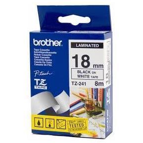 BROTHER NASTRO NERO, DA 18MM SU FONDO BIANCO [TZE241]
