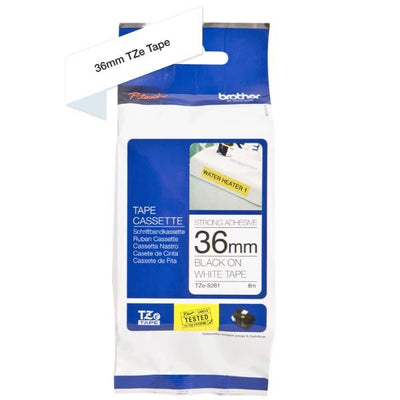 BROTHER NASTRO LAMINATO NERO DA 36MM (8M) NERO [TZES261]