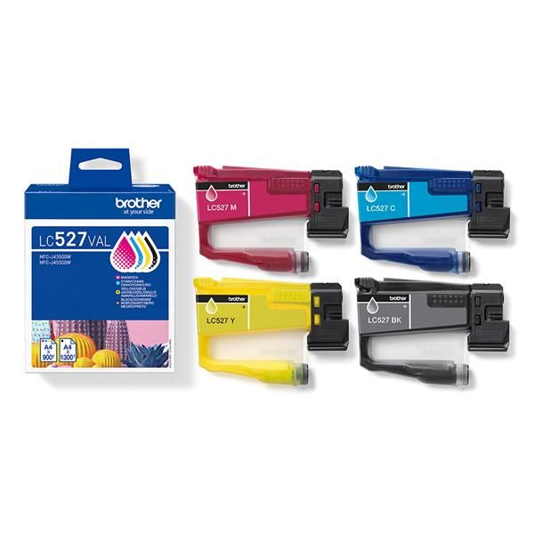 Brother LC527VAL cartuccia d'inchiostro 4 pz Originale Nero, Ciano, Magenta, Giallo [LC527VAL]