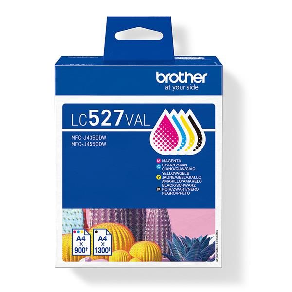 Brother LC527VAL cartuccia d'inchiostro 4 pz Originale Nero, Ciano, Magenta, Giallo [LC527VAL]