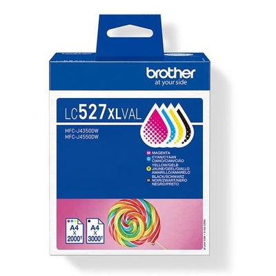 Brother LC527XLVAL cartuccia d'inchiostro 4 pz Originale Resa elevata (XL) Nero, Ciano, Magenta, Giallo [LC527XLVAL]