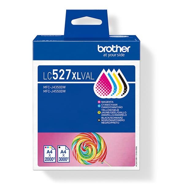 Brother LC527XLVAL cartuccia d'inchiostro 4 pz Originale Resa elevata (XL) Nero, Ciano, Magenta, Giallo [LC527XLVAL]
