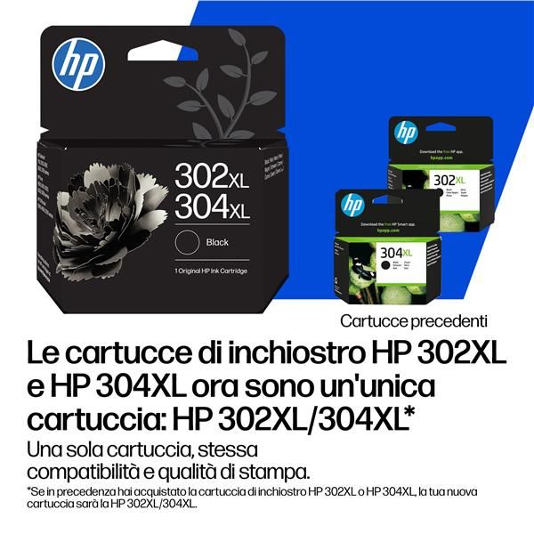 HP Cartuccia di inchiostro nero originale 302/304 [B7RT7AE#LS1]