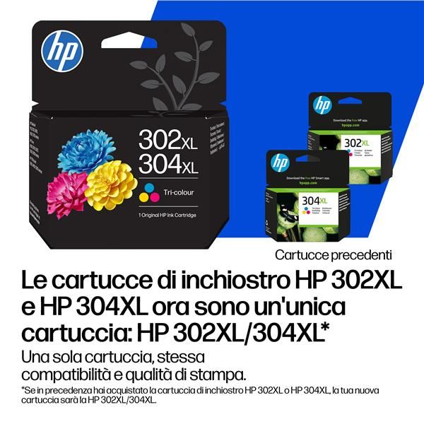 Cartuccia di inchiostro in tricromia originale HP 302X/304XL [B7RT8AE#LS1]
