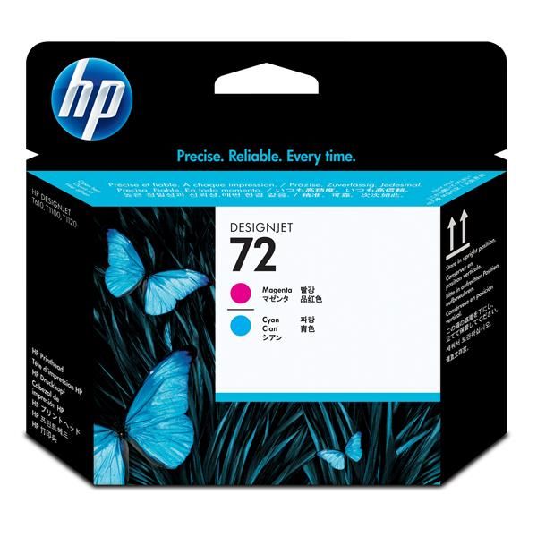 HP TESTINA MAGENTA E CIANO N 72 PER DESIGNJET T1100 [C9383A]