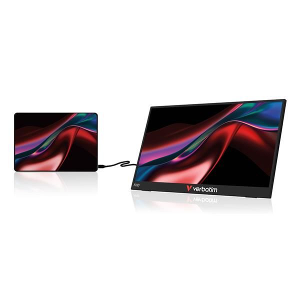 Verbatim Portable 15.6" FHD Touch Monitor LIGHT Monitor portatile Nero 39,6 cm (15.6") LCD 1920 x 1080 Pixel [32402]