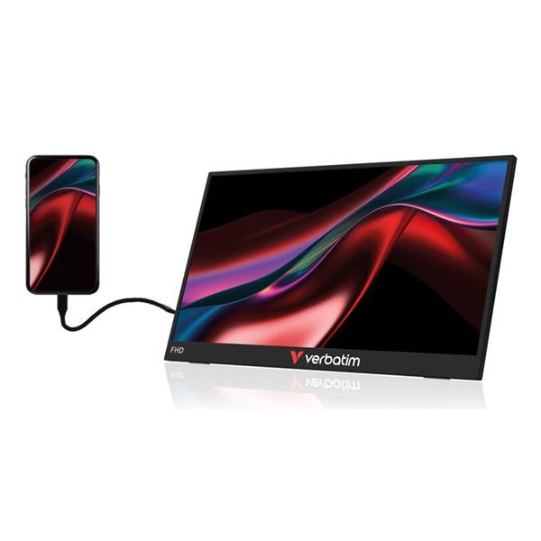 Verbatim Portable 15.6" FHD Touch Monitor LIGHT Monitor portatile Nero 39,6 cm (15.6") LCD 1920 x 1080 Pixel [32402]