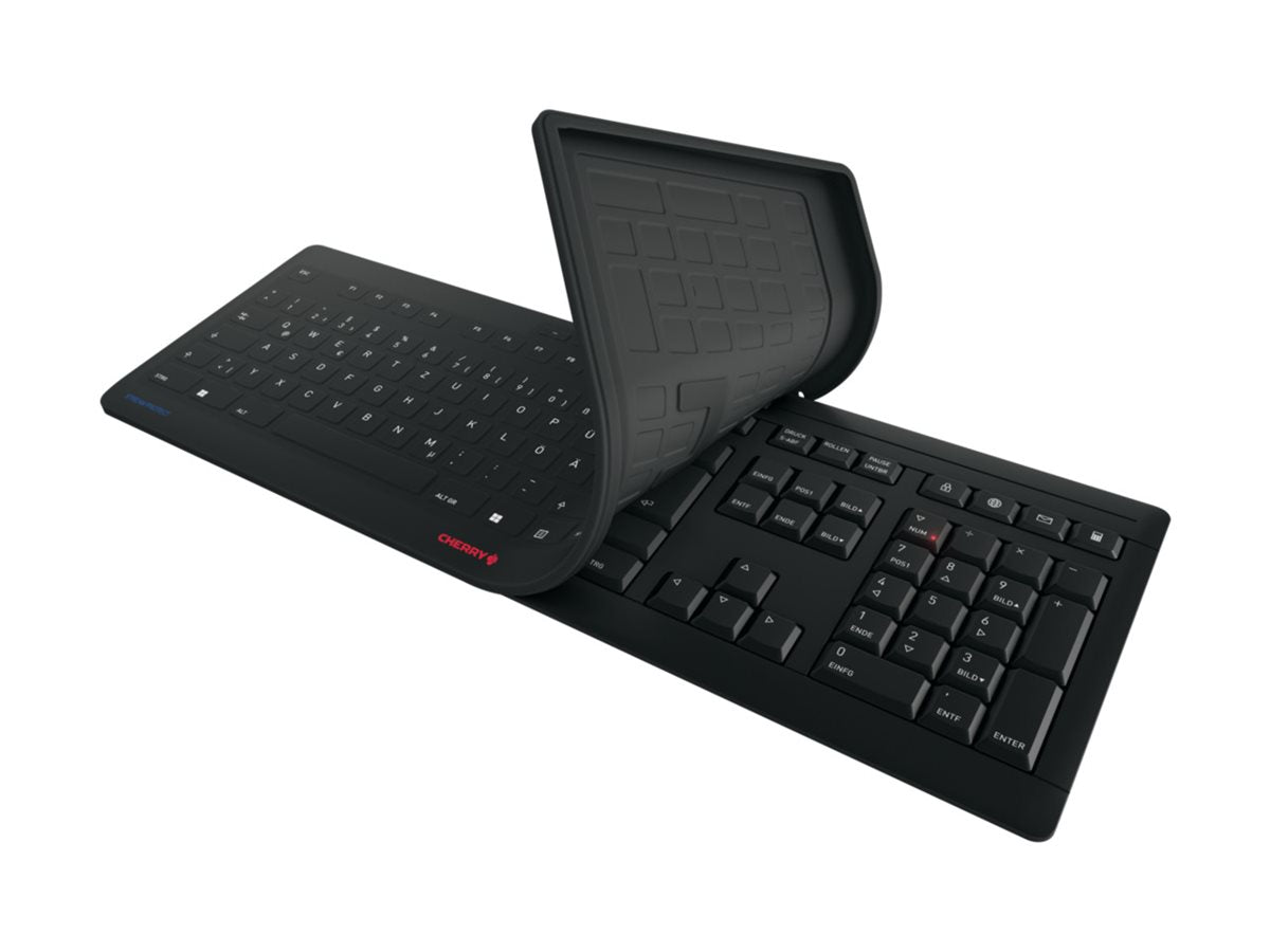 Cherry STREAM PROTECT - Keyboard - Corded - AZERTY - Black [JK-8502BE-2]
