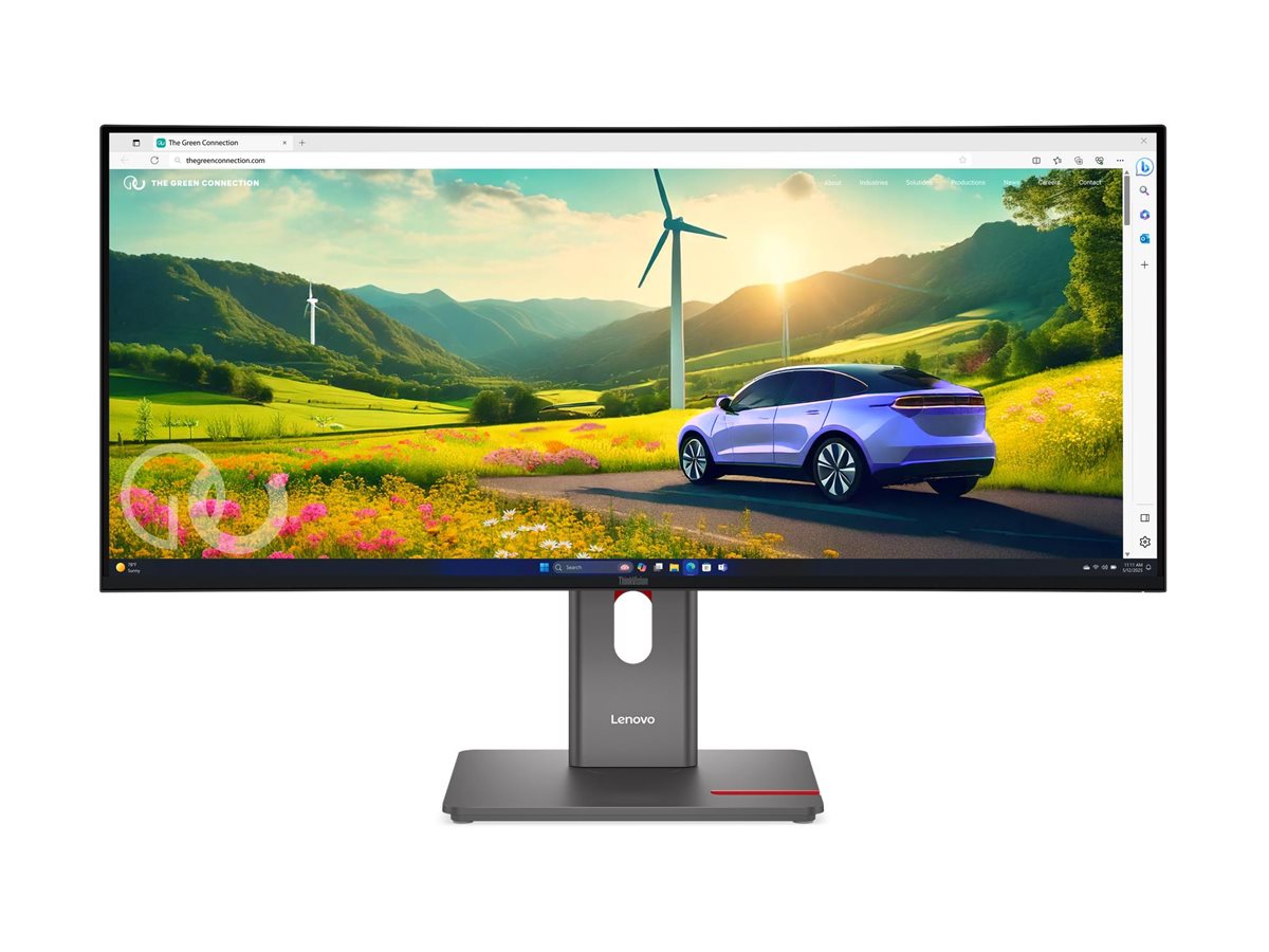 Lenovo ThinkVision P34WD-40 - 34 inch Curved - UltraWide Quad HD IPS LED Monitor - 3440x1440 - 120Hz - HAS / RJ45 / USB-C [64ADGAT1EU]