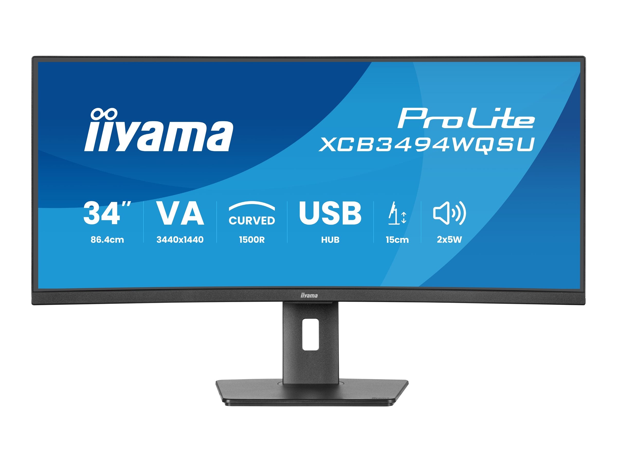 iiyama ProLite XCB3494WQSU-B1 Monitor PC 86,4 cm (34") 3440 x 1440 Pixel UltraWide Quad HD LED Nero [XCB3494WQSU-B1]