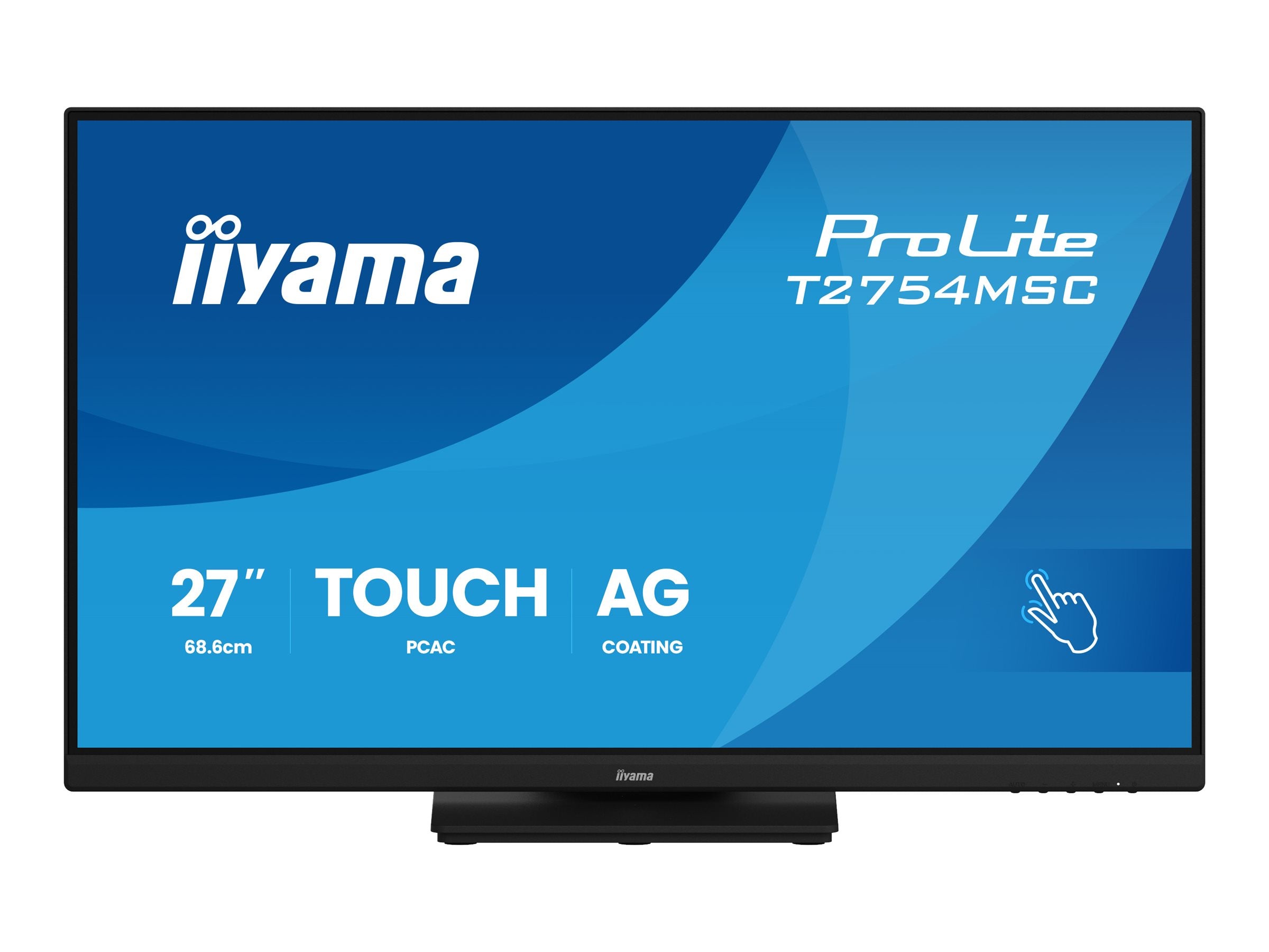 iiyama ProLite T2754MSC-B2AG Monitor PC 68,6 cm (27") 1920 x 1080 Pixel Full HD LED Touch screen Multi utente Nero [T2754MSC-B2AG]