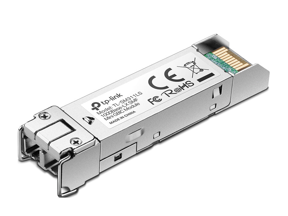 TP-Link - Omada Gigabit Single-Mode SFP Module, 8-Pack, Single-mode, MiniGBIC, LC Interface, Up to 20 km Distance [SM311LS(8-pack)]
