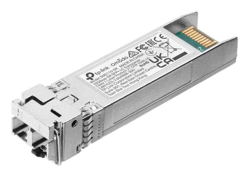 TP-Link - Omada 10Gbase-SR SFP+ LC Transceiver, 8-Pack, 850nm Multi-mode, LC Duplex Connector, Up to 300m(Fiber Type 50/125um)/33m(Fiber Type 62.5/125um) Distance [SM5110-SR(8-pack)]