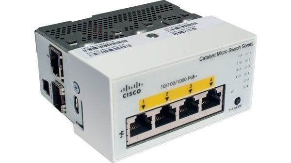 Cisco CMICR-4PC switch di rete Gestito L2 Gigabit Ethernet (10/100/1000) Supporto Power over Ethernet (PoE) Grigio [CMICR-4PC]