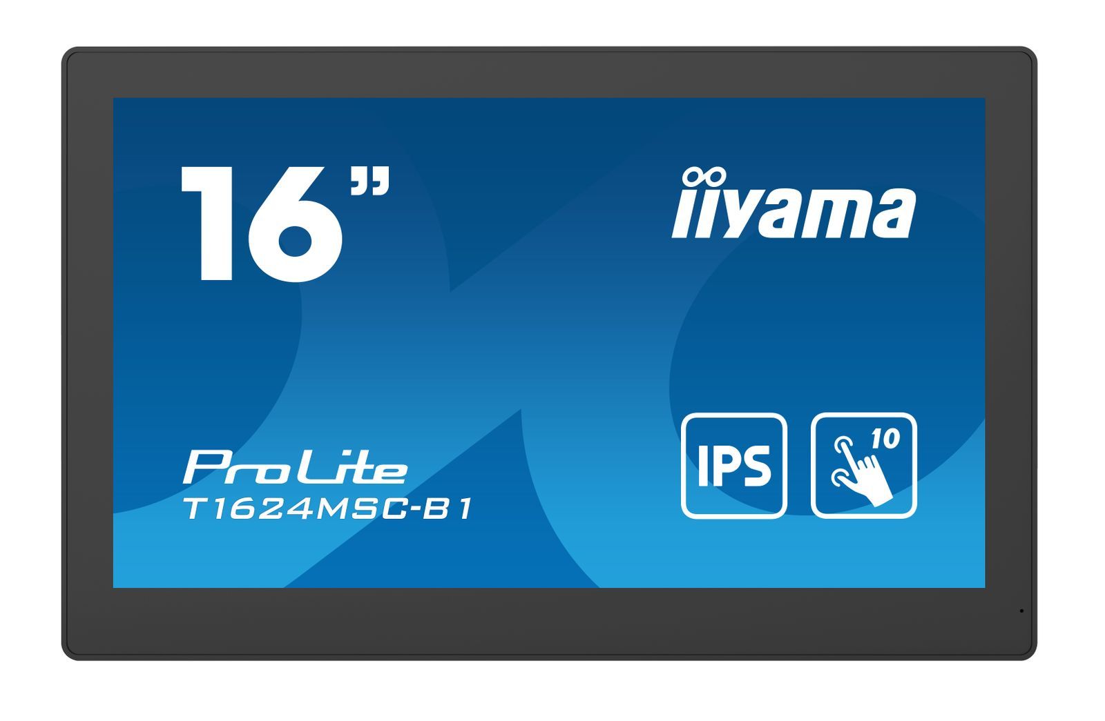 iiyama T1624MSC-B1 visualizzatore di messaggi Pannello piatto interattivo 39,6 cm (15.6") LCD 450 cd/m Full HD Nero Touch screen 24/7 [T1624MSC-B1]