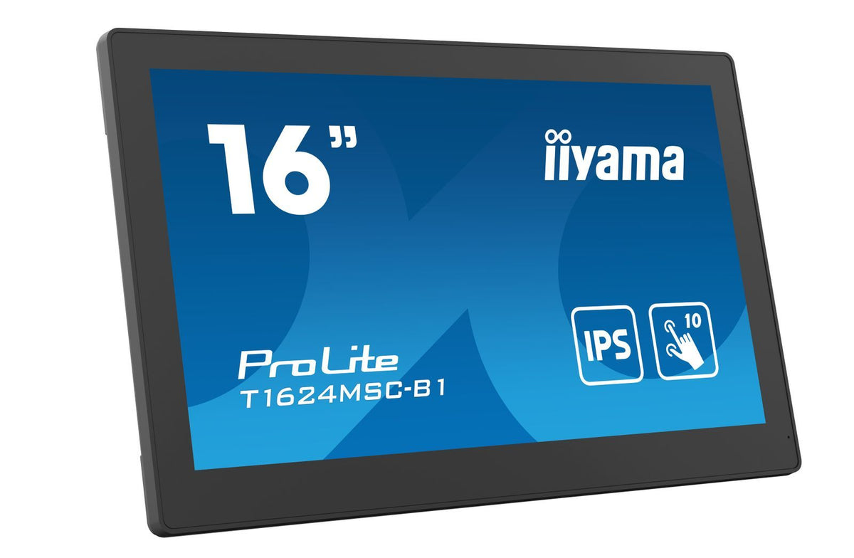 iiyama T1624MSC-B1 Monitor PC 39,6 cm (15.6") 1920 x 1080 Pixel Full HD LED Touch screen Nero [T1624MSC-B1]