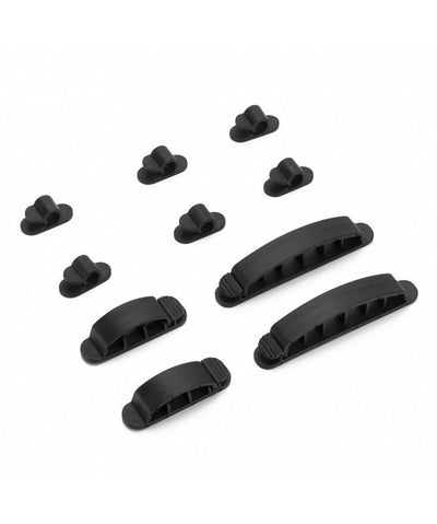 Vultech CO-02 organizer per cavi Scrivania Supporto per cavo Nero 10 pz [CO-02]