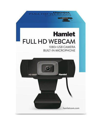 Hamlet HWCAM1080 webcam 2 MP 1920 x 1080 Pixel USB 2.0 Nero [HWCAM1080]