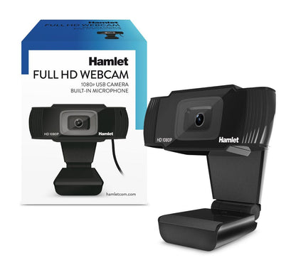 Hamlet HWCAM1080 webcam 2 MP 1920 x 1080 Pixel USB 2.0 Nero [HWCAM1080]