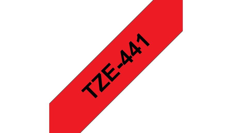 Brother TZE-441 nastro per etichettatrice Nero su rosso [TZE441]