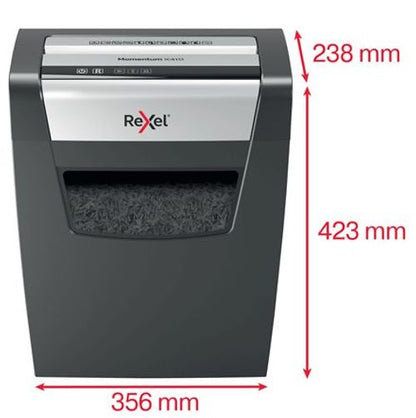 Rexel Momentum X410 distruggi documenti Taglio a particelle Nero, Grigio [2104571EU]