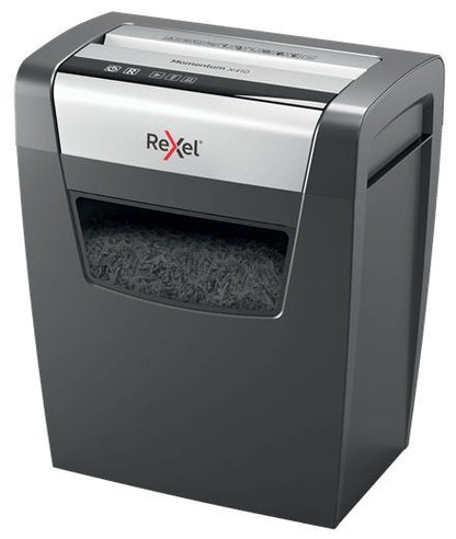 Rexel Momentum X410 distruggi documenti Taglio a particelle Nero, Grigio [2104571EU]