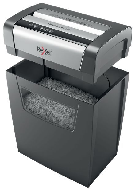 Rexel Momentum X410 distruggi documenti Taglio a particelle Nero, Grigio [2104571EU]