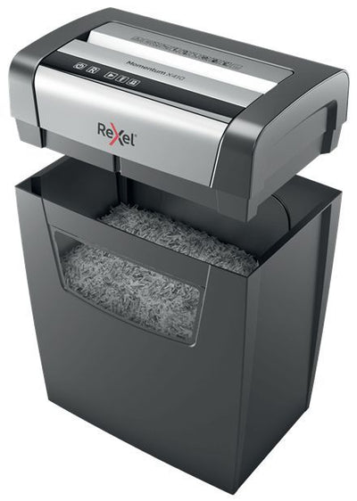 Rexel Distruggidocumenti Momentum X410 - taglio a frammenti - livello di sicurezza P4 [2104571EU]
