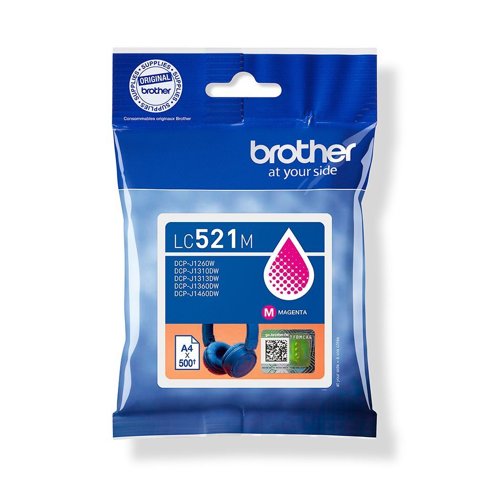 Brother LC521M cartuccia d'inchiostro 1 pz Originale Magenta [LC521M]