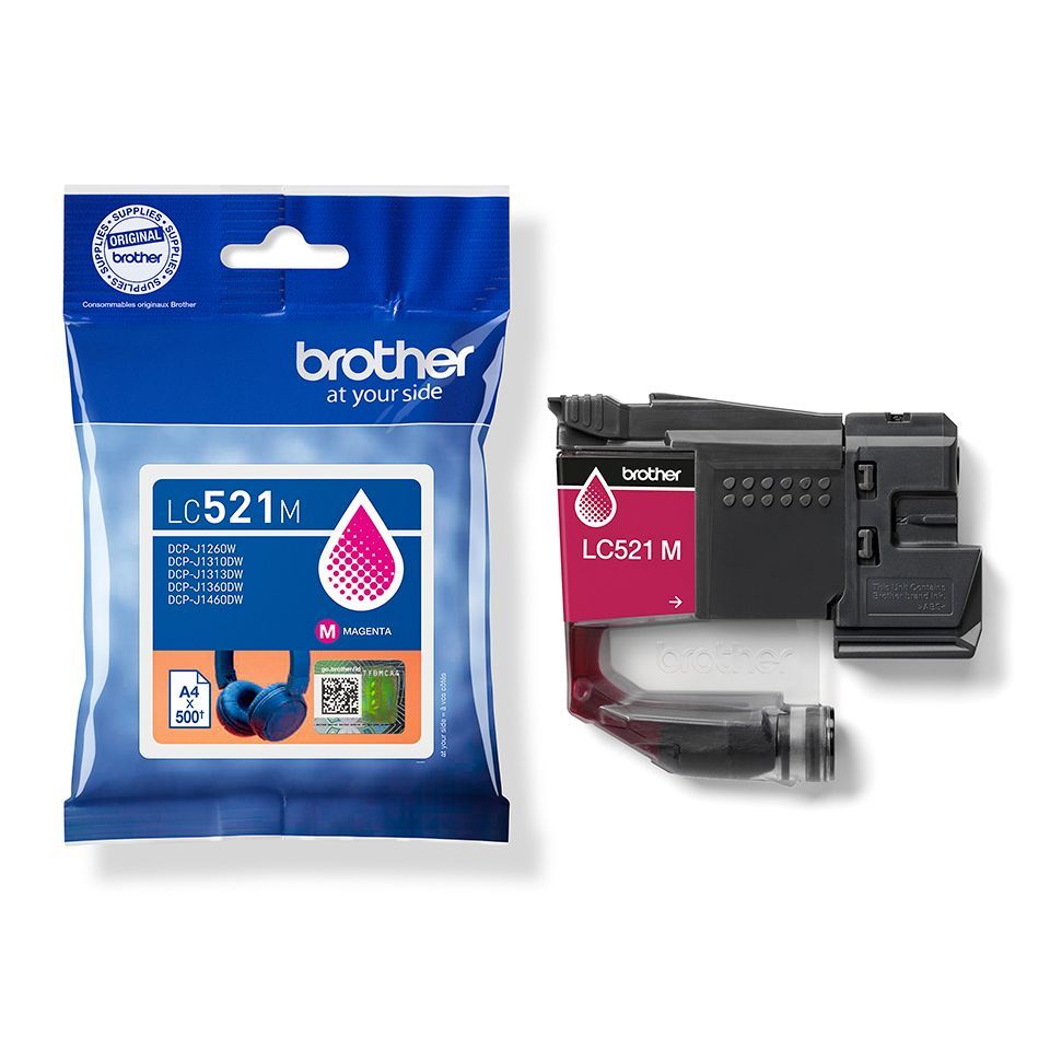 Brother LC521M cartuccia d'inchiostro 1 pz Originale Magenta [LC521M]