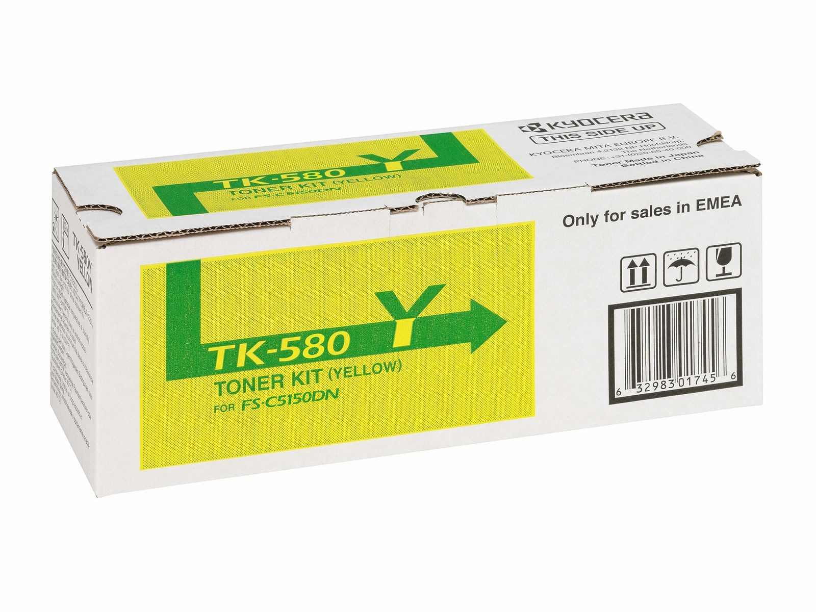 KYOCERA TK-580Y cartuccia toner 1 pz Originale Giallo [1T02KTANL0]