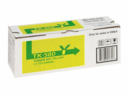 KYOCERA TK-580Y cartuccia toner 1 pz Originale Giallo [1T02KTANL0]