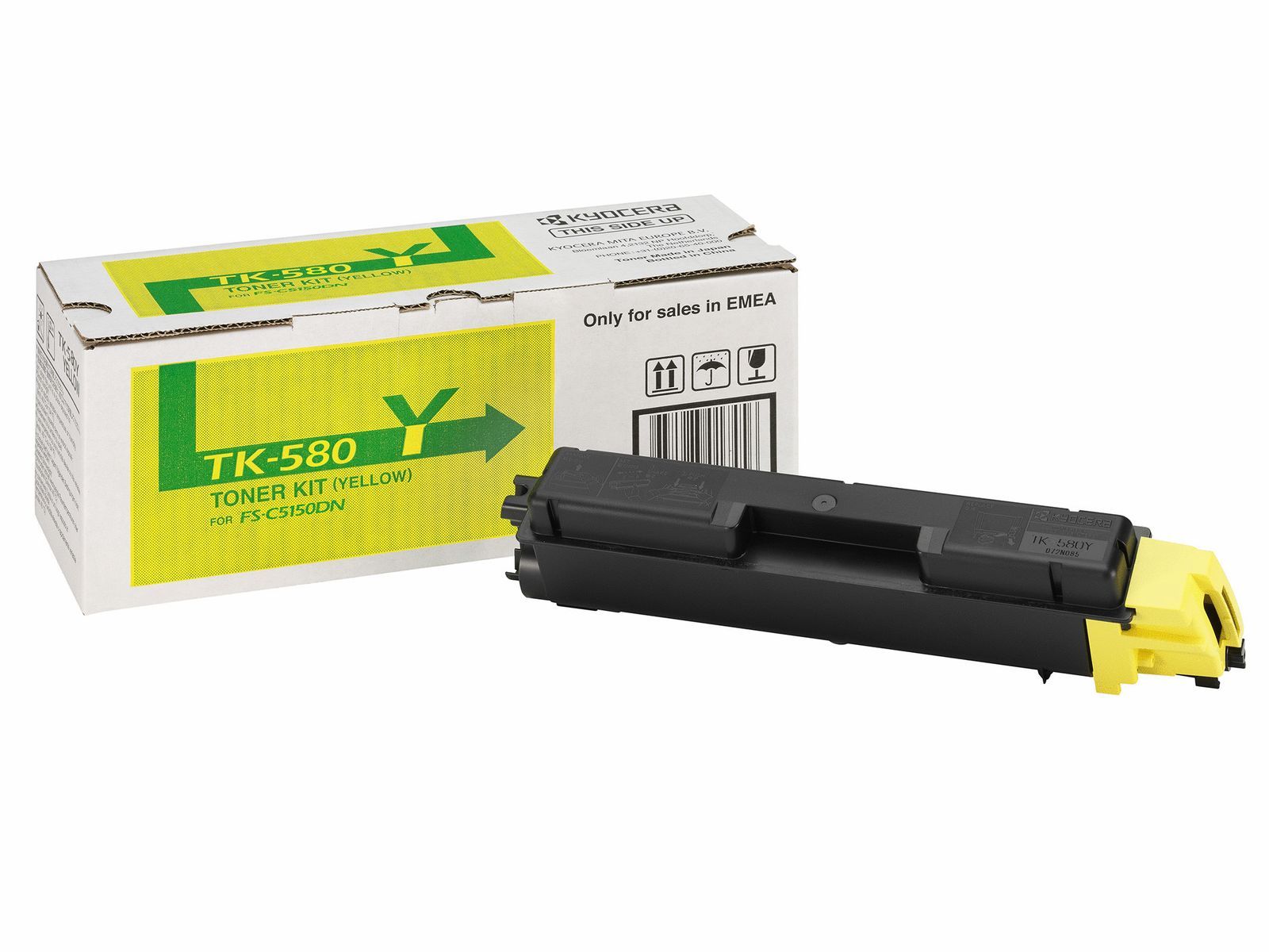 KYOCERA TK-580Y cartuccia toner 1 pz Originale Giallo [1T02KTANL0]