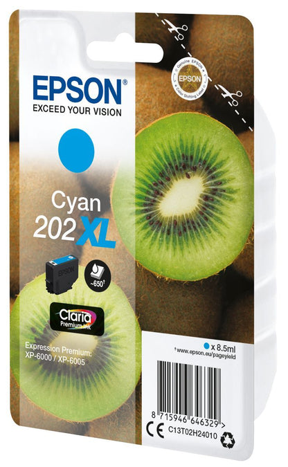 Epson Kiwi Singlepack Cyan 202XL Claria Premium Ink [C13T02H24010] - ITPartners