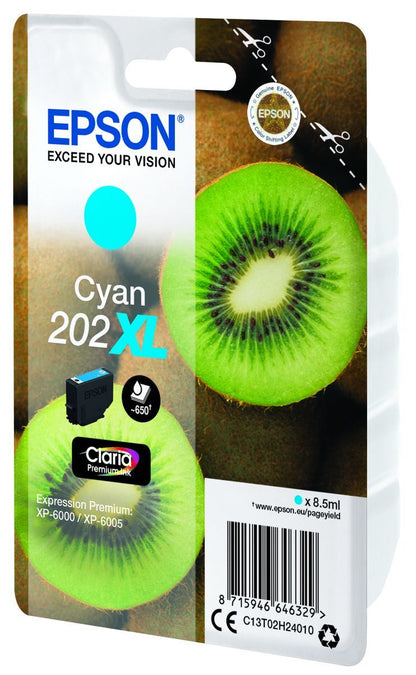 Epson Kiwi Singlepack Cyan 202XL Claria Premium Ink [C13T02H24010] - ITPartners