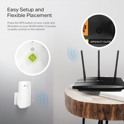 TP-Link RE200 moltiplicatore di rete Ripetitore di rete Bianco 10, 100 Mbit/s [RE200]