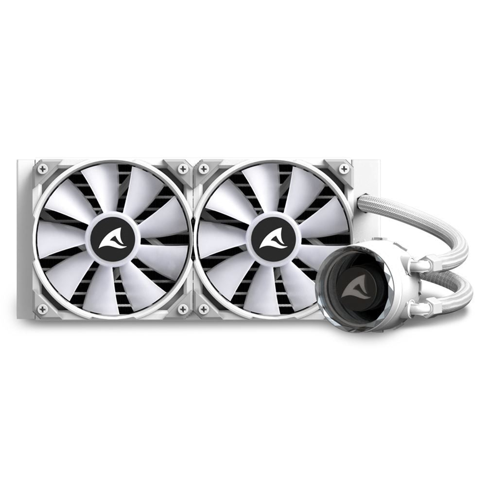 Sharkoon S80 RGB Case per computer, Processore Raffreddatore di liquidi tutto in uno 12 cm Bianco 1 pz [S80RGBWHITE]