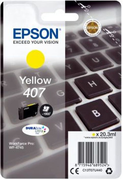 Epson Inchiostro giallo singolo DURABrite Ultra Tastiera 407L [C13T07U440]