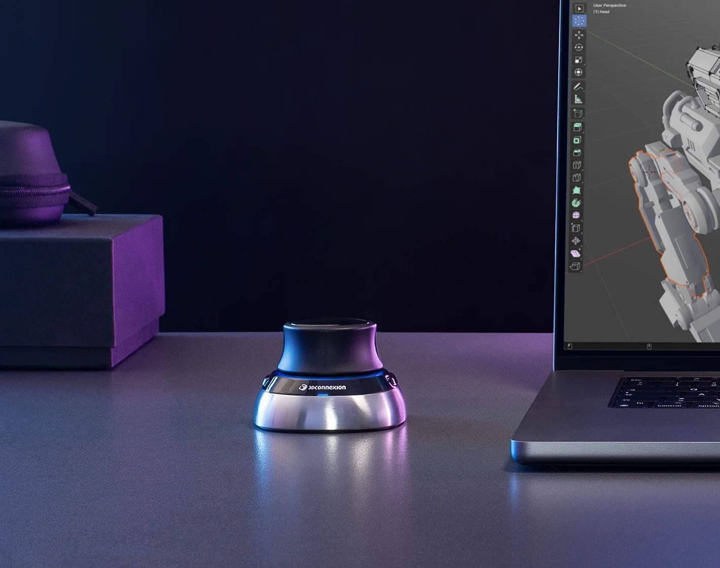 3Dconnexion SpaceMouse mouse Ufficio RF Wireless + Bluetooth + USB Type-A 6DoF [3DX-700115]